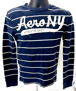 Logotipo Aeropostale Para Hombre de Manga Larga Camiseta Térmica Pequeño  Azul Marino | eBay