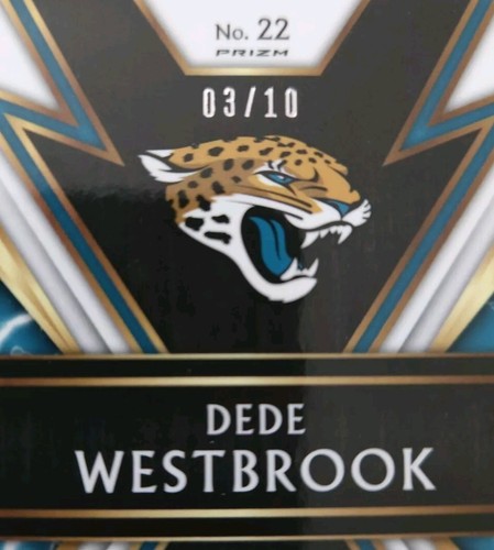 Dede Westbrook⚡️2018 Select Sparks Jersey Patch GOLD /10 🏈 SSP AMAZING 4 COLOR - Picture 3 of 3