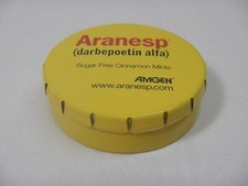 Aranesp (darbepoetin alfa) Amgen EMPTY mint tin Drug Rep Promo, Advertising