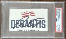 Governor Ron DeSantis SIGNED Campaign Sign CUT Signature PSA DNA COA PRESIDENT ?
