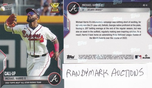 Michael Harris II #6 2022 Topps Now Rookie Cup All Star Team card
