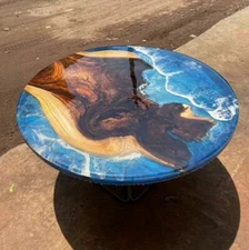 48" Epoxy Resin Round Dining Table Top - Unique Home / Office Furniture
