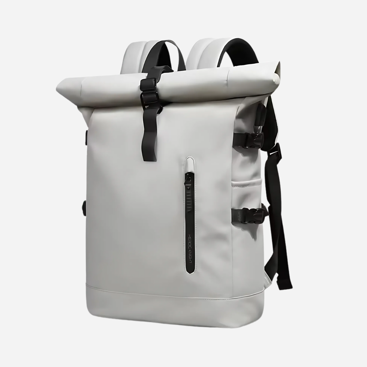 Waterproof Roll Top Hiking Backpack 20L-27L in White for Travel and Outdoor Adventures