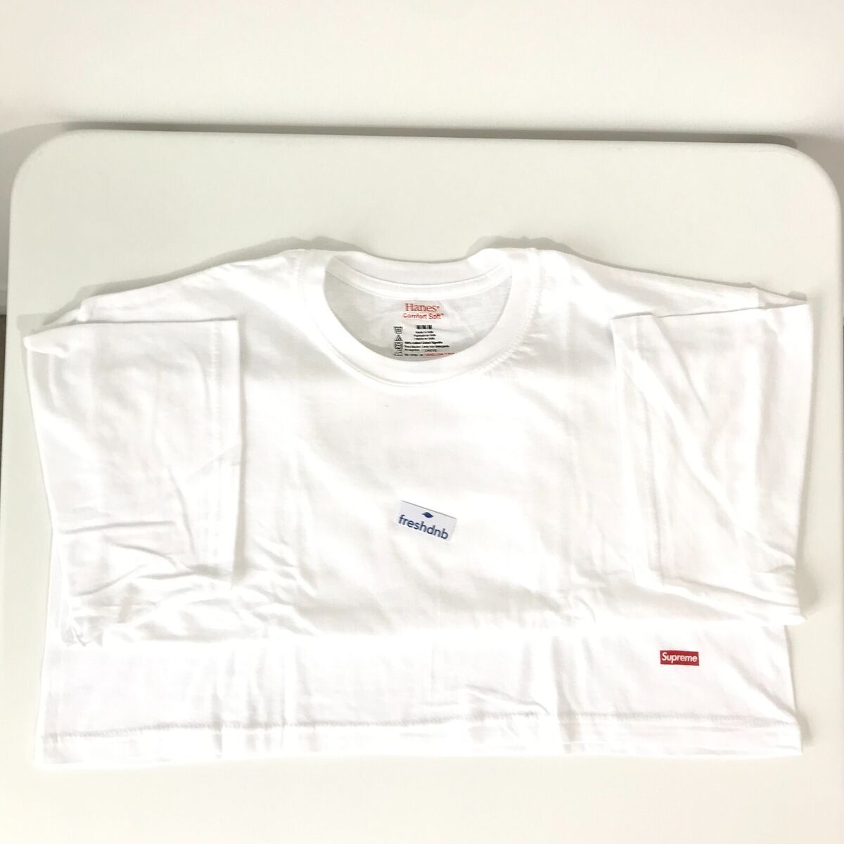 Supreme Hanes Tagless Tee T-Shirt - White - Medium - Pack of Supreme Hanes Tagless Tee T-Shirt - White - Medium - Pack of