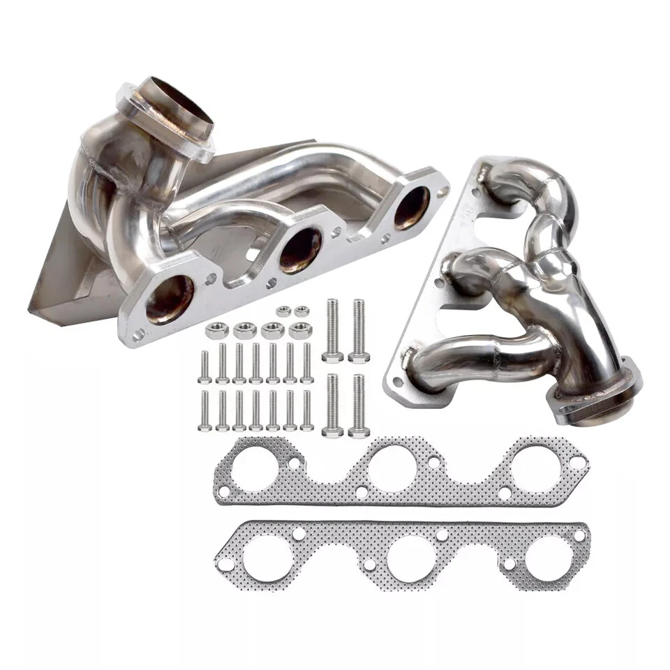 Cabezal colector corto de acero inoxidable con junta Fit Jeep Wrangler JK 3,8 L V6 2007-2011 Foto 4 de 4