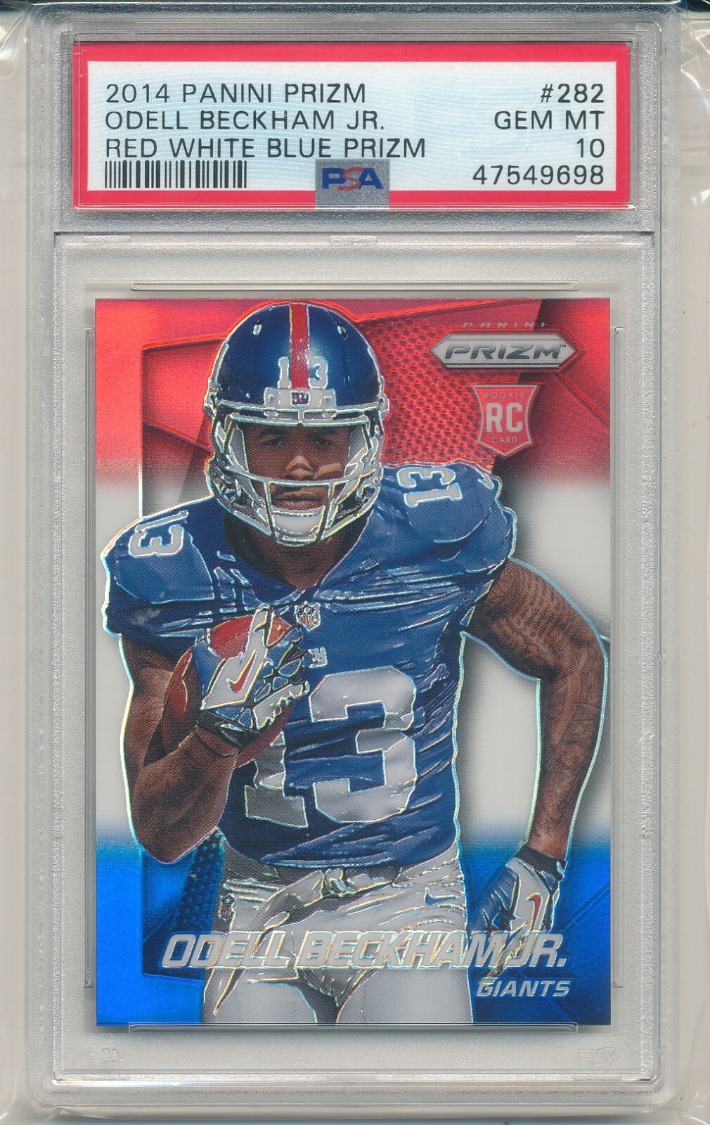 2014 Prizm Odell Beckham Jr. Red White Blue SP RC PSA 10