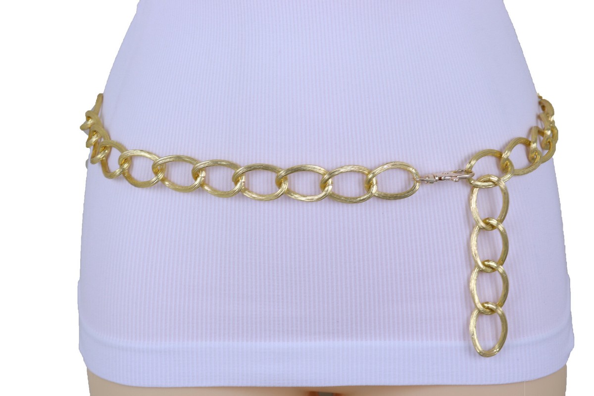 YELLOW THE LABEL Marbella Belt in Matte Gold chain western metal Yllw The Label 22mm_Mini_Belt_Buckle_-  main image 4