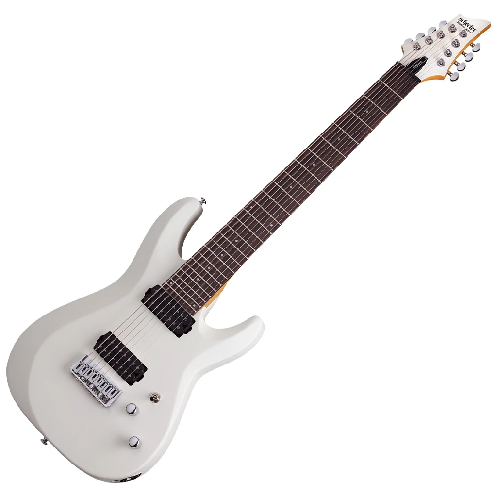 Schecter C-8 Deluxe Series 8-String Guitar - Satin White