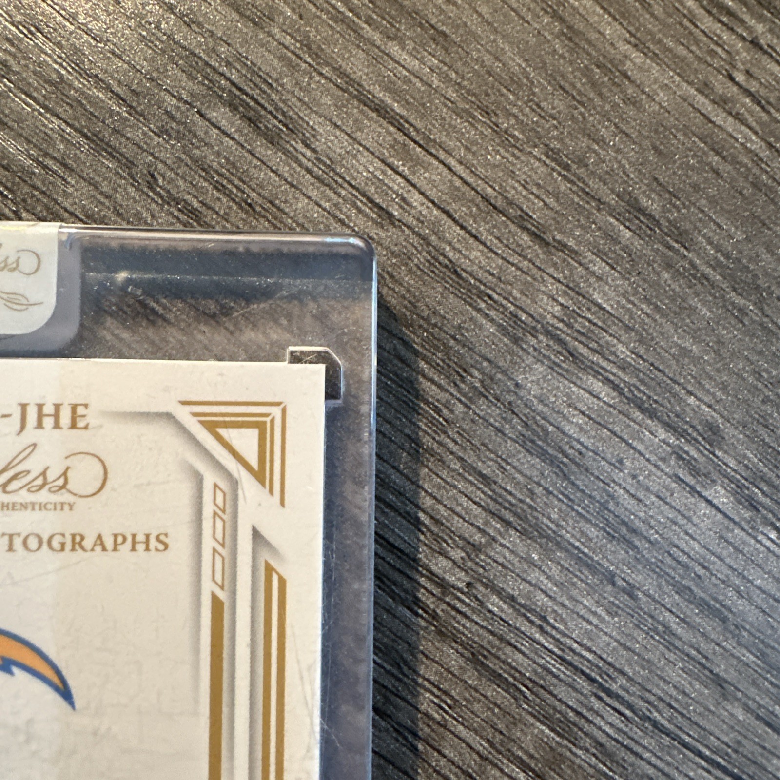 Justin Herbert 2023 Panini Flawless Dual Patch Auto Bronze 1/6 Chargers Bolt Up view 9