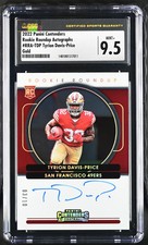 2022 Contenders Tyrion Davis-Price Gold Rookie Roundup Auto CGC 9.5 POP 1