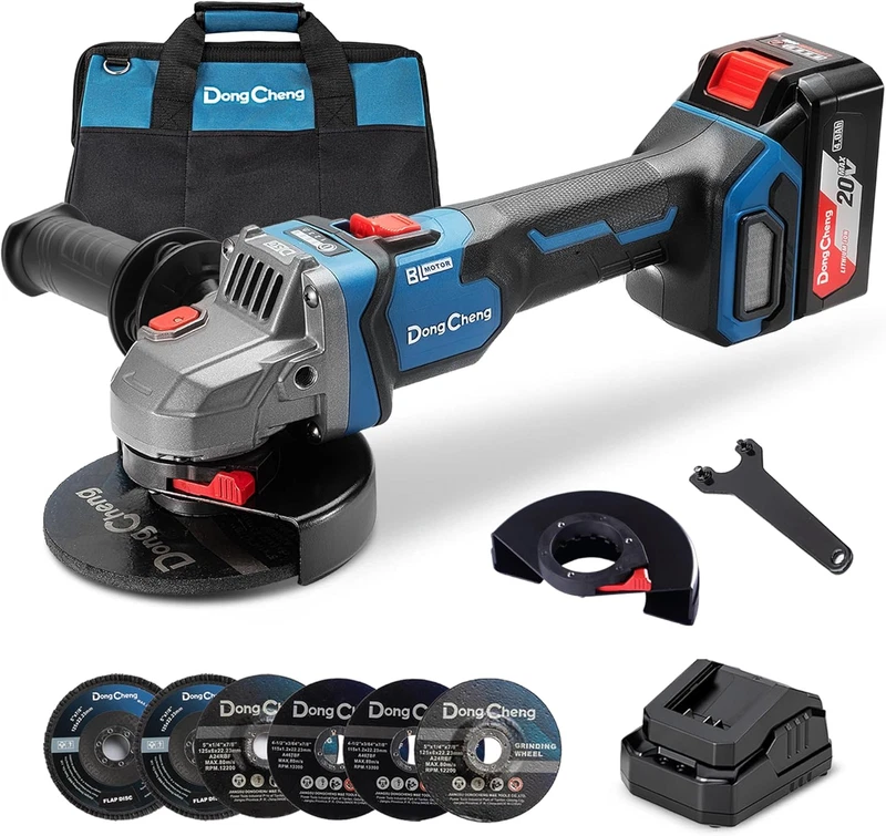 20V cordless 4-1/2-inch grinder, 9000 RPM with slide switch