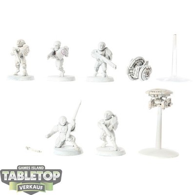 Tau Empire - 5 x Fire Warriors Strike Team - teilweise bemalt