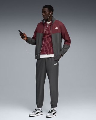 Tuta Intera Completa Tracksuit UOMO Puma Woven Colorblock Grigio