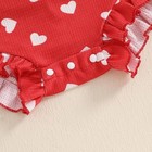 Darling red romper with hearts, perfect for July 4th.  size 12-18 months — photo 3
