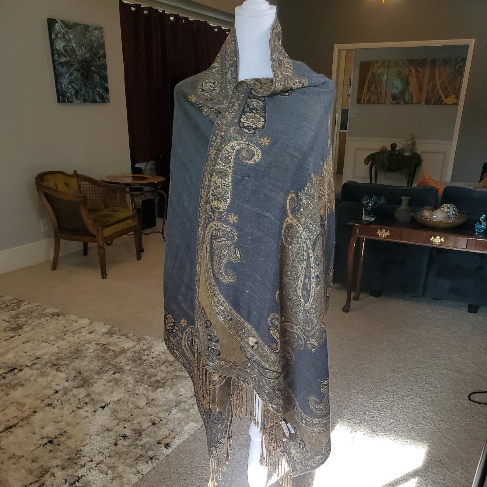 Luxury Cashmere Pashmina Shawl Scarf for Winter and Meditation