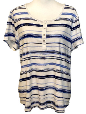 Croft & Barrow Womens XXL Clasic Tee 100% cotton Cool Comfor Stretch