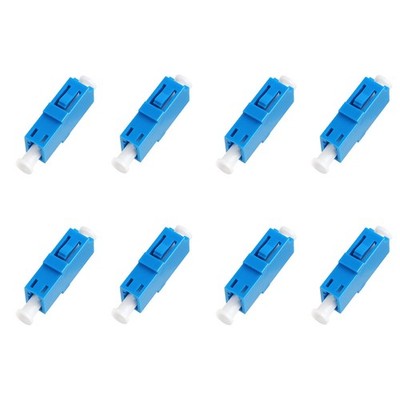 LC-LC Singlemode Simplex Fiber Optic Adapter, 8pcs
