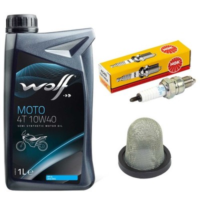 Inspektion Ölsieb Set 1L Öl Zündkerze für Kymco Agility 50 R12 4T Agility50 -18