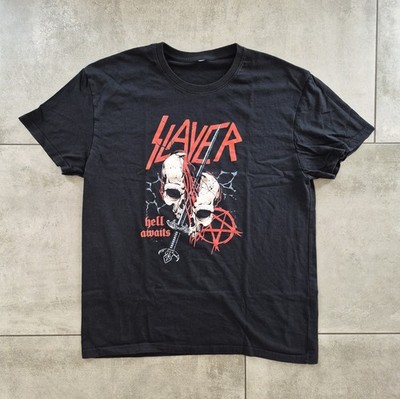 Slayer Shirt XL Hell Awaits 666 Thrash Metal Kult Metallica Megadeth Anthrax 82