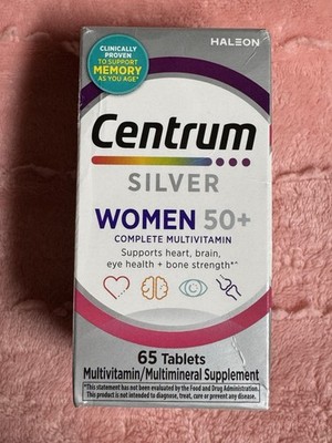 CENTRUM SILVER WOMEN 50+ COMPLETE MULTIVITAMIN TABLETS 65CT 08/27
