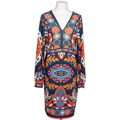 Bodyflirt Boutique, Kleid, Größe: 40/42, Blau/Orange/Pink/Weiß #6gQ