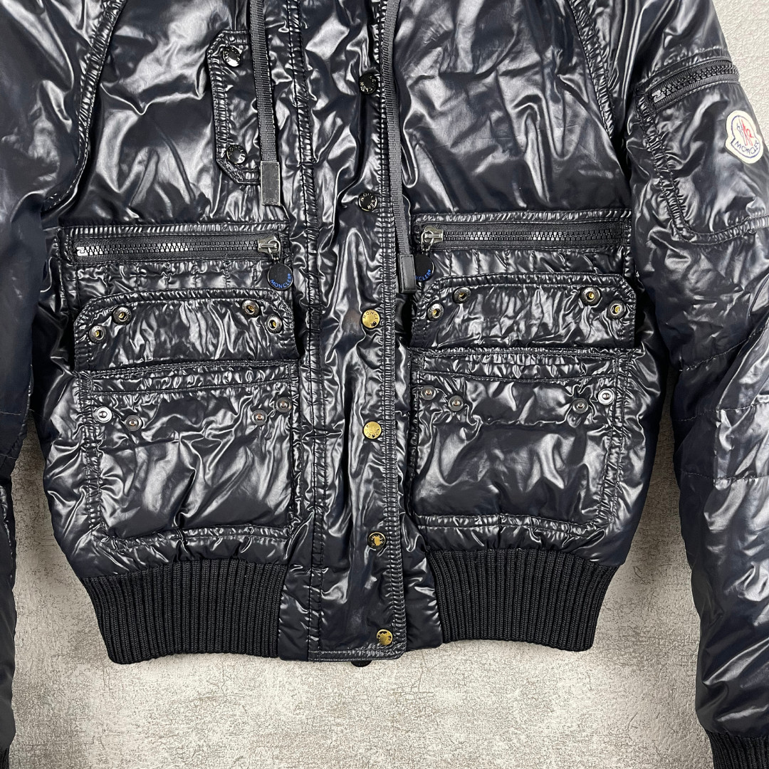 Moncler Women Hooded Down Puffer Jacket Black Size 1 S Quilted Zip Bomber thumbnail 12