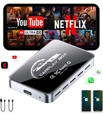 AI Box Wireless CarPlay & Auto Adapter - Plug & Play, Dual-Band WiFi, Bluetooth 