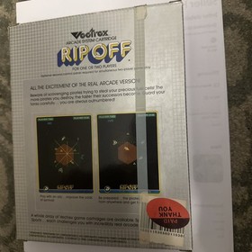 Rip off Vectrex Video Game Cartridge Complete Overlay Manual OEM pkg