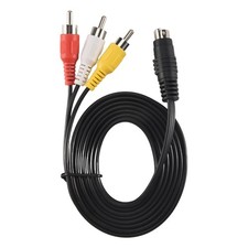 1.5M 4.9ft 3 Male to 4 Pin S-Video Male PC Conversion Cable F2Q72577