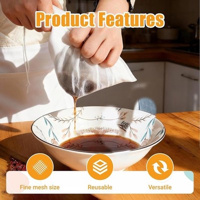 Kitchen Essentials Nussmilchbeutel Kordelzugverschluss versiegelte Randtücher