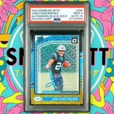 2024 Optic Black Gold Mojo /8 ⭐️ JONATHON BROOKS 🔥 PSA 9 AUTO 10 ✍🏽 RC
