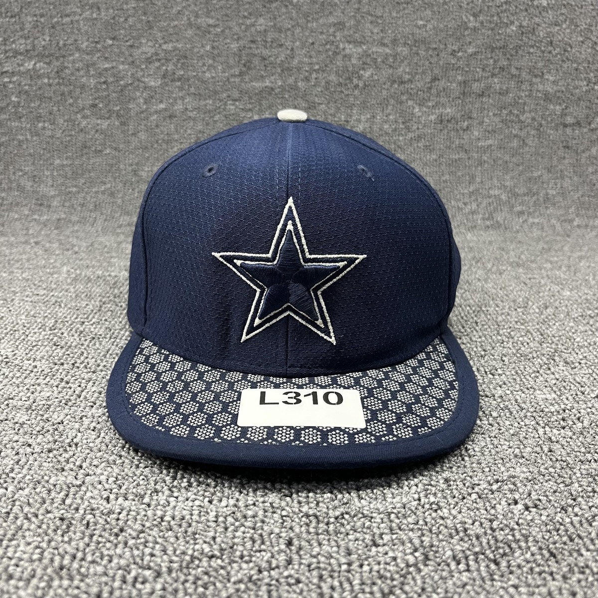 Dallas Cowboys New Era 59FIFTY Fitted Hat Navy Patterned Brim Size 6 7/8 Kids