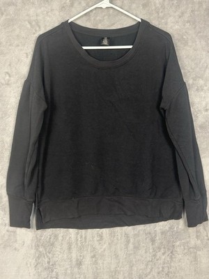 Active Life Sweatshirt Womens Large Black Sweater Fleece