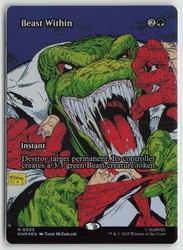 Beast Within (Borderless) #33 Foil - Marvel Universe Eternal-Legal Mythic Rare