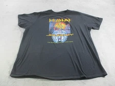 Def Leppard Journey Shirt Mens 2XL Black 2024 Summer Stadium Tour Band Rock Tee