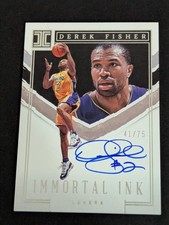 2022-23 Panini Impeccable Derek Fisher #II-DFS Auto Immortal Ink 41/75 