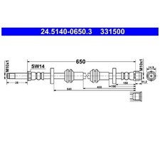 2x Bremsschlauch vorne für Audi A6 4GH C7 4G2 4G5 A7 4GA | 24345843