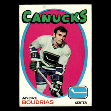 Andre Boudrias #12 1971 Topps Vancouver Canucks Hockey Card NHL EX