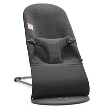 BabyBj rn Bliss Charcoal Gray Jersey 2-in-1 Adjustable Baby Bouncer