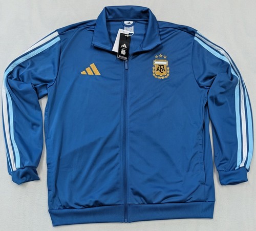 adidas Argentina DNA Track Jacket Gold AFA Crest Logo NWT Men's XL