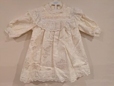 Cream Color with White Floral Lace Formal Dress Girl's size 2T Button Closure