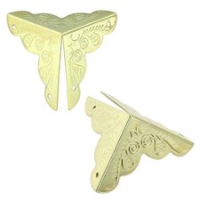 50 Pcs 1"x1"x1" Box Corner Protectors Metal Cabinet Corner Protectors Gold