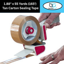 1.88"x55 Yards 165' Packing Shipping Tape Brown 1.75 Mil Carton Sealing 36 RLS