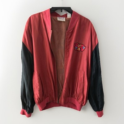 90s Looney Tunes Daffy Duck Silk Jacket Warner Bros 1993 Large