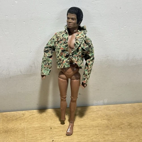 Vintage 1975 Hasbro 12" Team Adventurer Black AA GI Joe Camo Clothes Part Comple