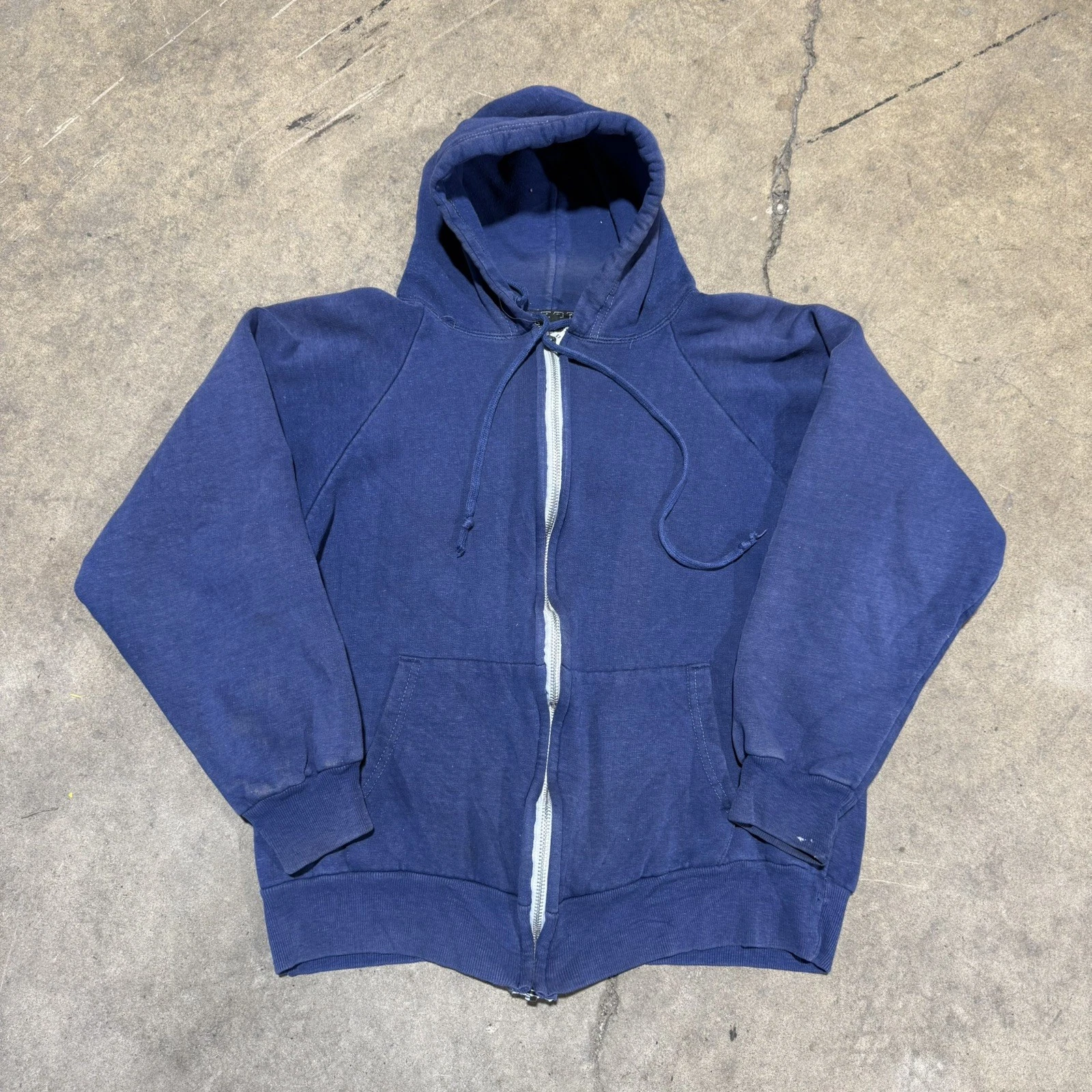 Vtg 90s Thermal Lined Hoodie XS Blue Mens Full Zip Waffle Sun Faded Distressed
Opens in a new window