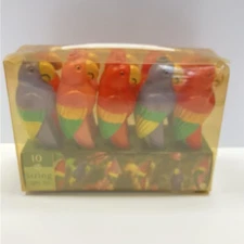 Parrot Party Patio Lights Indoor Outdoor Camping RV Blow Mold 5” Set 10