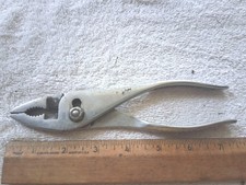 Vtg Snap-on Tools 7 34 Vacuum Grip Slip Joint Plier No 137 With Cutters Usa