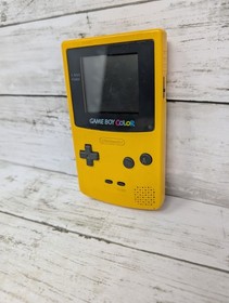 Nintendo GameBoy Color GBC Yellow Handheld System Console CGB-001  with Book