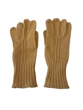 Vintage made in Philippines ladies Palmed driving gloves Brown knit